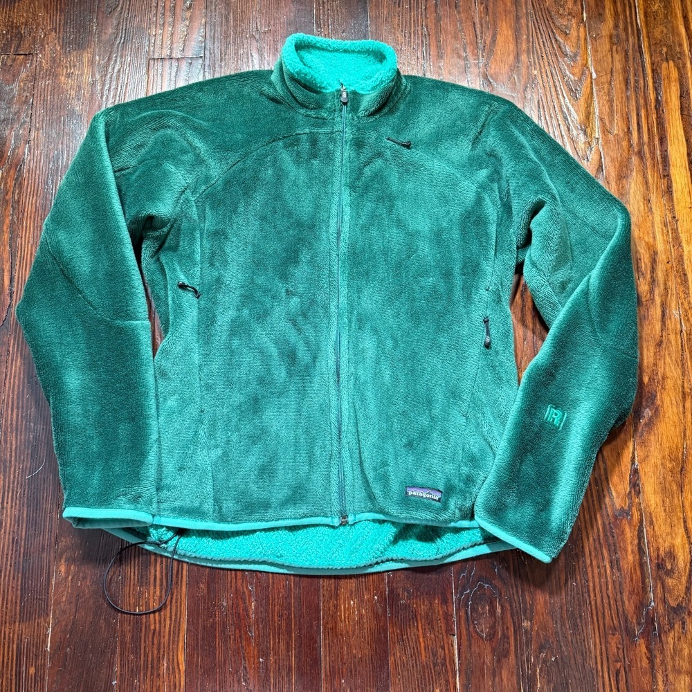 Patagonia Jacket Womens XL Green Emerald Regulator R4 Fleece Full Zip 36112F7